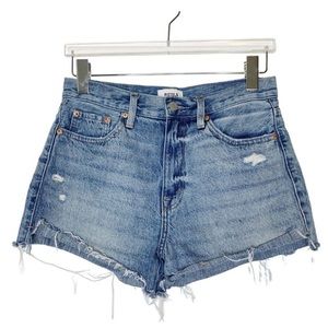 Pistola Kylee Relaxed High Rise Cuffed Shorts Luna Distressed Cut Off Size 27